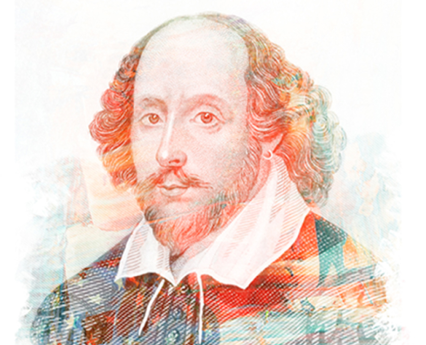 Mixed Media Bust of Shakespeare